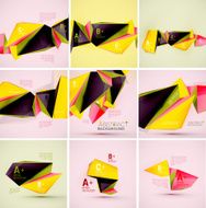 Geometric shapes in the air Vector abstract background N409
