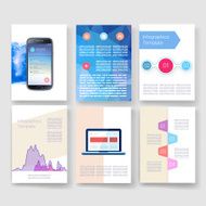 Templates Design Set of Web Mail Brochures Mobile Technology Infographic N267