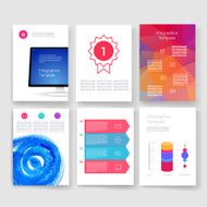 Templates Design Set of Web Mail Brochures Mobile Technology Infographic N277