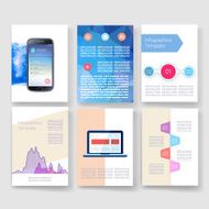 Templates Design Set of Web Mail Brochures Mobile Technology Infographic N278