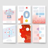 Templates Design Set of Web Mail Brochures Mobile Technology Infographic N284