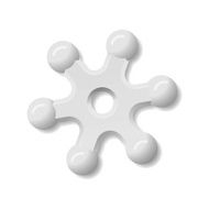 Ring with six rounded arm