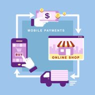 flat design mobile payments