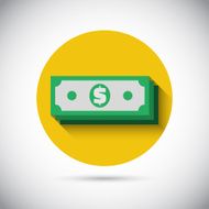 Money cash flat vector icon