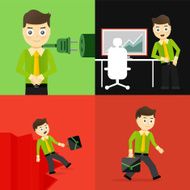 Set of businessman pose character concepts N133