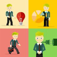 Set of businessman pose character concepts N134