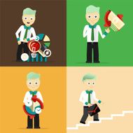 Set of businessman pose character concepts N135