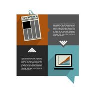 Flat tab diagram scheme infographic Simply editable design with icons N9
