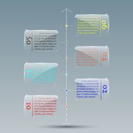 Glossy vertical time line N2