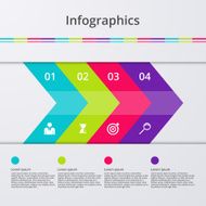 Vector illustration infographics four arrows N3