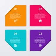 Vector illustration infographics four options N76