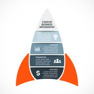 Vector spacesheep infographic Rocket template for growth diagram graph presentation N3