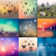 business infographic with unfocused background N162