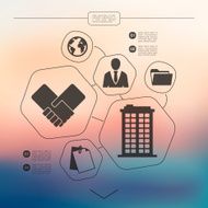 business infographic with unfocused background N163
