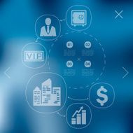 business infographic with unfocused background N164