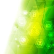 Abstract bright green tech background