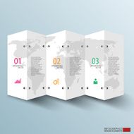 Abstract 3D paper Infographic N52