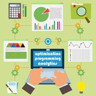 web application optimization programming and analytics vector