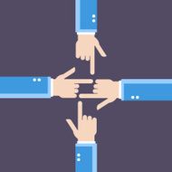 Business hands gestures design elements isolated N12