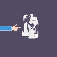 Business hands gestures design elements isolated N14