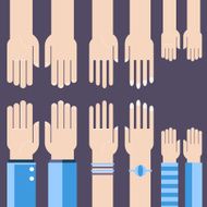 Business hands gestures design elements isolated N21