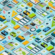 travel essentials concept 3d isometric infographic