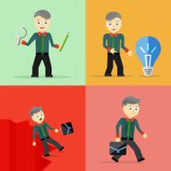 Set of businessman pose character concepts N138