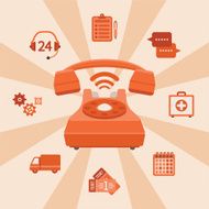 Customer support vector concept
