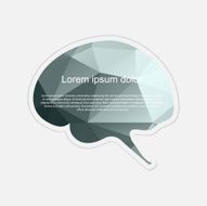 Brain sticker Vector illustration