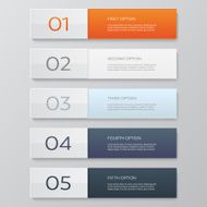 Infographics design template Business concept with 5 options N5