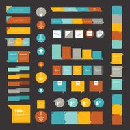 Collections of infographics flat design diagrams N4