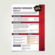 Resume template CV creative background N4