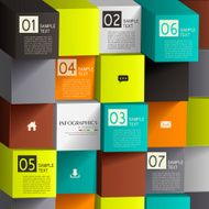 abstract 3d cube infographics N5