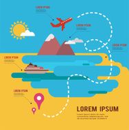 summer holidays infograpics travel around the world map