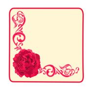 Button business card roses and ornaments