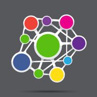 Blank network template connection business concept vector illu