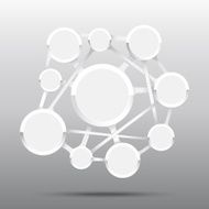 Blank network infographic template connection business concept
