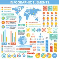Universal infographic elements set