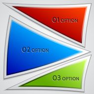 Vector set of triangle banners or menu choices N2