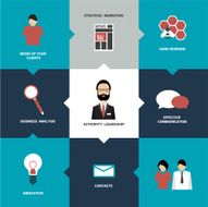Blue schedule tab banner Minimalistic vector design infographic N9