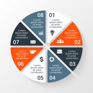 Vector circle infographic Template for cycle diagram graph presentation and N33