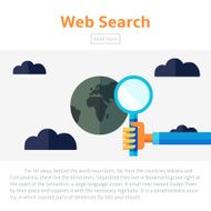 Web search vector infographic illustration