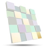 3D board pastel color