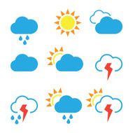 Weather widgets template icons for computing web and app N3