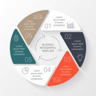 Vector circle infographic Template for cycle diagram graph presentation and N34