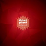 Abstract polygonal background with geometric triangle shapes Red gradient backdrop