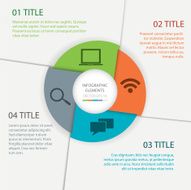 Infographics circle paper