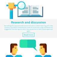 Research and discussion concept vector illustration