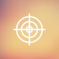 Crosshair target thin line icon N4