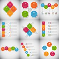 Collection of Infographic Templates for Business Vector Illustra N85